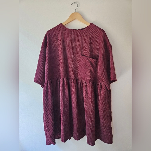 ASOS DESIGN cord mini shirt dress - Picture 1 of 3